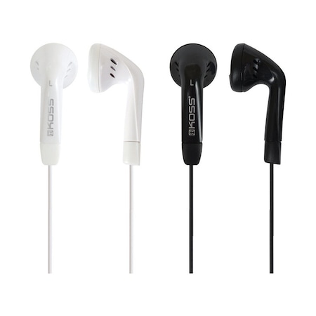 KOSS EARBUD ON-EAR WHT/BLK2PK 185084